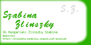 szabina zlinszky business card